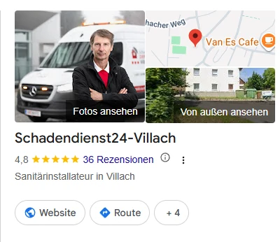 Google-Profil nachher: 4,8 Sterne aus 36 Bewertungen