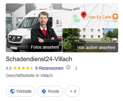 Google-Profil vorher: 4,6 Sterne aus 9 Bewertungen